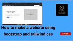 How to make a website using bootstrap and tailwind css - Code With Mahdi
