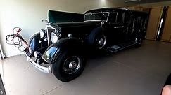 '34 S&S Packard carved hearse