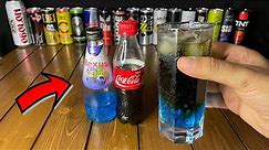 Blueberry drink mix with Coca-Cola is very cool