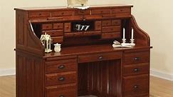 Standard Amish Roll Top Desk with Optional Top Drawers