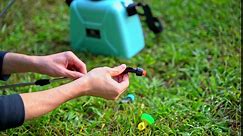 Electric Sprayer 1.35 Gallon, Battery Powered Sprayer with 3 Mist Nozzles, Max to 3H Working Time, Rechargeable Weed Sprayer in Lawn and Garden, Battery Sprayer with for Lawn, Garden