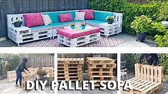 DIY PALLET FURNITURE | How To Build A Pallet Patio Set | Backyard Make over | Under € 125!!!