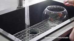 Ruvati 32 in. Single Bowl Undermount Granite Composite Kitchen Sink in Midnight Black RVG2033BK