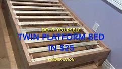 DIY: (easy) Twin Platform Bed under $25 (in 2019!)