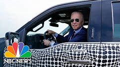 'This Sucker's Quick!': Biden Test Drives New Ford Electric Truck