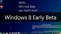 An Early Windows 8 Beta! (build 7880)