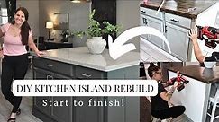 DIY kitchen island build | Renovating our home one DIY project at a time !