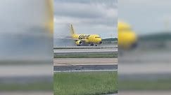 Spirit Airlines plane catches fire while at Atlanta airport