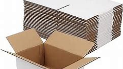 Hoikwo 10x7x5 Inches Small White Shipping Boxes Set of 25, Sturdy Cardboard Boxes for Small Business for Packaging Mailing
