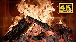 🔥 Cozy Logs Burning in Fireplace 🔥 4K ULTRA HD Relaxing Fireplace & Crackling Fire Sounds 3 Hours