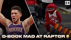 Devin Booker Distracted By Raptors Mascot During Free Throws 😭
