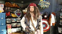 Make your own Jack Sparrow costume from a pile of belts, beads, and thrift store clothes