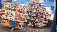 Hail crashes through Walmart ceiling