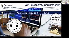 DeLever APC Masterclass: Mandatory Competency - Accounting Principles and Procedures (24 hours)