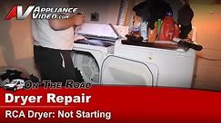 RCA Dryer Repair - Not Starting - Belt