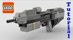 How to build lego toy gun that works from HALO game MA40 ICWS assault rifle Full TUTORIAL trailer