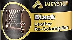 Leather Recoloring Balm - Black Leather Repair Kit for Furniture, Leather Dye, Renew, Recolor, Repair & Restore Aged, Cracked, Faded, Peeling and Scuffed Leather