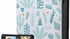 VEELAM 3 Ring Photo Album Binder with Zipper Closure for 200 4x6 Horizontal Pictures, Soft Cover Cute Cartoon Plants Pattern