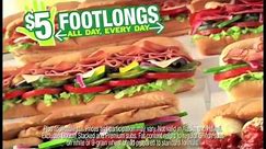 New Subway 5$ Footlongs Ad