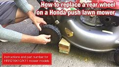 Dad Replaces Rear Wheel On Honda Push Mower