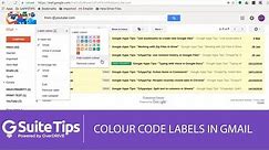 Colour code labels in Gmail / G Suite Tips