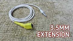 Make 3.5mm audio jack extension cord
