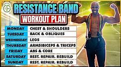 FULL WEEK WORKOUT PLAN AT HOME WITH RESISTANCE BAND | FITBEAST
