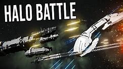 UNSC FLEET vs COVENANT BATTLE GROUP! - Epic Battle!- Space Engineers!