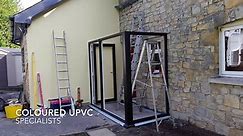 NEW BLACK UPVC PORCH SPECIALISTS IN CAERPHILLY SOUTH WALES