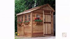 Outdoor Living Today Sunshed 8 ft. x 8 ft. Western Red Cedar Garden Shed SSGS88