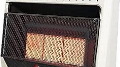 IR26T-BB Ventless Dual Fuel Infrared Space Heater with Thermostat Control for Home and Office Use, 30000 BTU, Heats Up to 1400 Sq. Ft., Includes Wall Mount, Base Feet, and Blower, White
