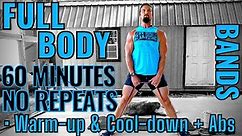 60 Minute Full Body Resistance Band Workout - 1 Hour Band Workout