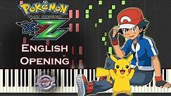 Pokemon XYZ Opening English Theme Song Piano Cover / Synthesia Tutorial