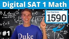 800 SAT Math Scorer - Math Walkthrough - Digital SAT Practice Test 1