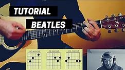 TUTORIAL como TOCAR I want to hold your hand THE BEATLES cover y ACORDES para GUITARRA
