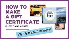 How to make a gift certificate (free template included)