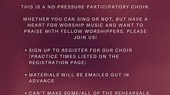 Choir sign up form... - Waterloo Region Worship Network (WRW)
