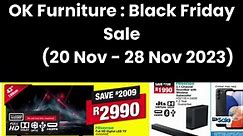 @okfurnituresa : Black Friday Sale (20 November - 28 November 2023) More OK Furniture Catalogues at www.guzzle.co.za/ok-furniture #okfurniture #furniture #furniturestore #blackfriday #Blacknovember #deals #guzzle #guzzlesa | Guzzle