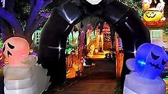 Danxilu 10 FT Giant Halloween Inflatable Archway Outdoor Decorations, Red Eye Grim Reaper Catch Ghosts Build-in LEDs Spooky Haunted Arch Blow Up Yard Decoration for Garden Lawn Holiday Decor