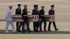 Pence receives remains of Korean War dead
