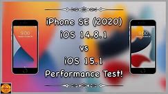 iPhone SE (2020) iOS 14.8.1 vs iOS 15.1 Performance/Speed Test!