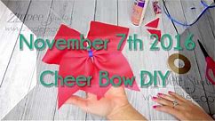 How to Make a Cheer Bow! EASIEST way and no sewing!