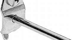 Triton Products LocBoard DuraHook 71220 2" Single Rod Straight 3/16" Zinc Plated Steel Pegboard Hook