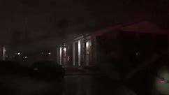 Heavy downpour in Alabama during storm with tornado warning