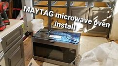 Maytag microwave oven on top the stove install