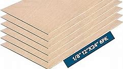 3MM 1/8" x 12" x 24" Baltic Birch Plywood – B/BB Grade (6pk) Perfect for Arts and Crafts, School Projects and DIY Projects, Drawing, Painting, Wood Engraving, Wood Burning and Laser Projects