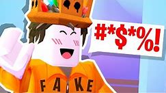 someone SWORE at Roblox.. PRETENDING TO BE ME!