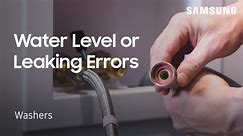 Washing Machine Error Codes: Water Level or Leaking Issues