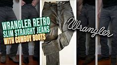 How Wrangler Retro Slim Straight Jeans Fit with Cowboy Boots