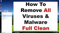 How to remove computer virus, malware, spyware, full computer clean and maintenance 2018